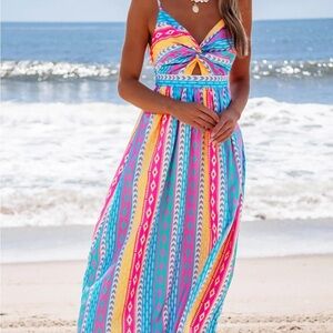 Vibrant Multicolor Maxi Dress